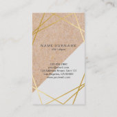 GeometricGold KraftPrint Grey Appointtical Visitekaartje (Achterkant)