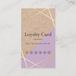 GeometricGold KraftPrint Lavender Loyalty Verticaa Visitekaartje
