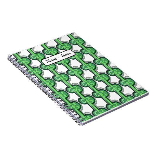 Geométrico en verde notitieboek (Rechterzijde)