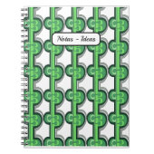 Geométrico en verde notitieboek (Voorkant)