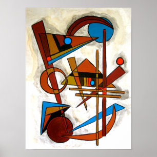 Geometrics-Modern Bauhaus Geometrische kunst Poster