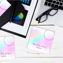 Geometrie Aangepast Logo roze hologradenminimalism