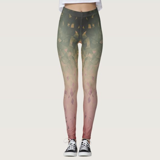 Geometrie - aardbeiboomkiwi leggings (Voorkant)