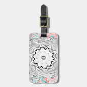 Geometrie Afrika roze cyaan Bagagelabel (Voorkant verticaal)