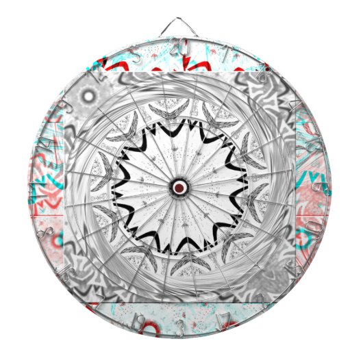 Geometrie Afrika roze cyaan Dartbord (Voorkant)