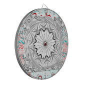 Geometrie Afrika roze cyaan Dartbord (Voorkant Links)