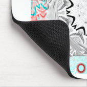 Geometrie Afrika roze cyaan Muismat (Hoek)