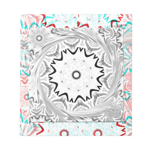 Geometrie Afrika roze cyaan Notitieblok (Voorkant)