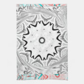 Geometrie Afrika roze cyaan Theedoek (Verticaal)