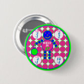 Geometrie-Button-Circle-Leeftijd 4 Ronde Button 5,7 Cm (Voorkant /achterkant)