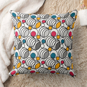 Geometrie cirkels en ringen decor retro zestiger j kussen