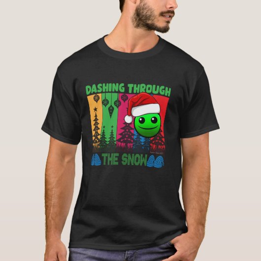 Geometrie Dashing door het Sneeuw Slaap Dash spel T-shirt (Voorkant)