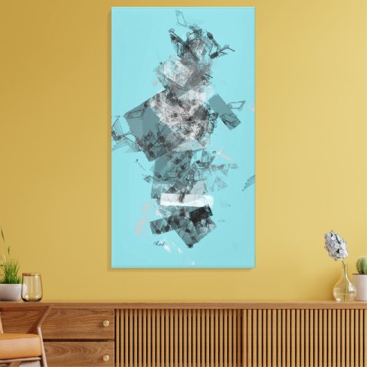 Geometrie deconstrueren canvas afdruk (Insitu (Woonkamer))