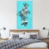 Geometrie deconstrueren canvas afdruk (Insitu (Slaapkamer))