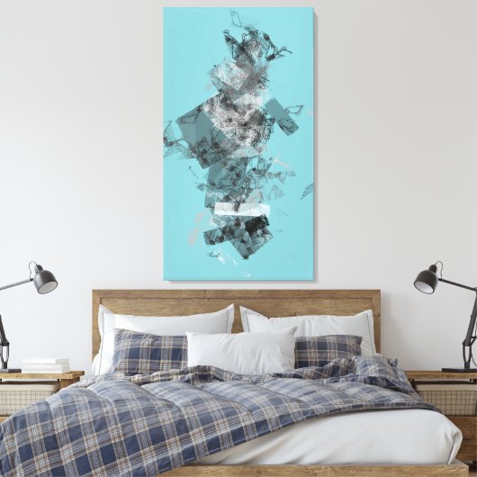 Geometrie deconstrueren canvas afdruk (Insitu (Slaapkamer))