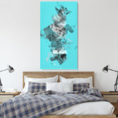 Geometrie deconstrueren canvas afdruk (Insitu (Slaapkamer))