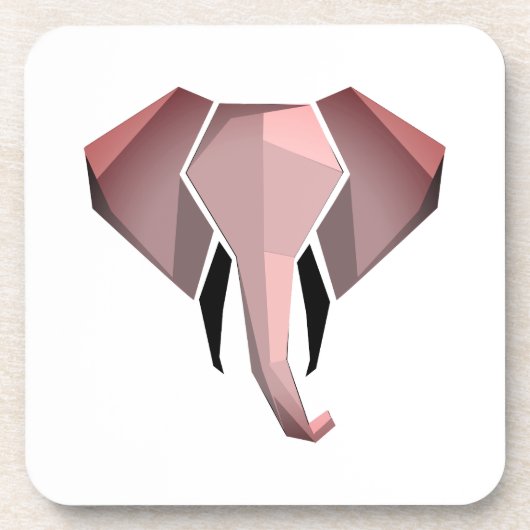 Geometrie Elephant Head Bier Onderzetter (Voorkant)