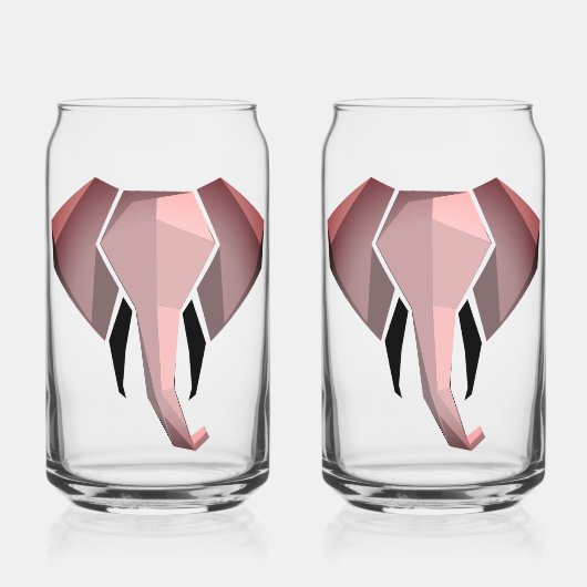 Geometrie Elephant Head Blikvorm Glas (Voorkant)