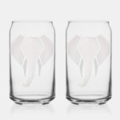 Geometrie Elephant Head Blikvorm Glas (Achterkant)