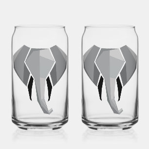 Geometrie Elephant Head Blikvorm Glas