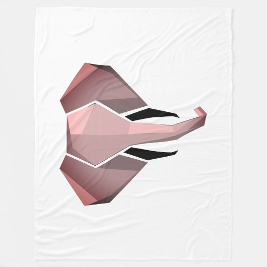 Geometrie Elephant Head Fleece Deken (Voorkant)