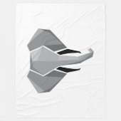 Geometrie Elephant Head Fleece Deken (Voorkant)