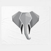 Geometrie Elephant Head Fleece Deken (Voorkant (Horizontaal))