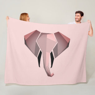 Geometrie Elephant Head Fleece Deken