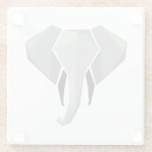 Geometrie Elephant Head Glazen Onderzetter (Achterkant)