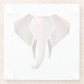 Geometrie Elephant Head Glazen Onderzetter (Achterkant)