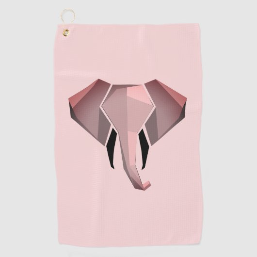 Geometrie Elephant Head Golfhanddoek (Voorkant)