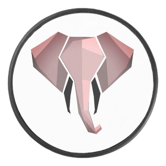 Geometrie Elephant Head Hockey Puck (Voorkant)