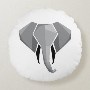 Geometrie Elephant Head Rond Kussen