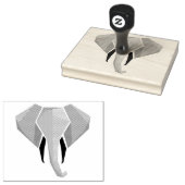 Geometrie Elephant Head Rubberstempel (Gestempeld)