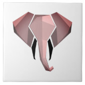 Geometrie Elephant Head Tegeltje (Voorkant)