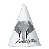 Geometrie Elephant Head Verjaardag Feesthoedjes (Voorkant)