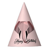 Geometrie Elephant Head Verjaardag Feesthoedjes (Voorkant)