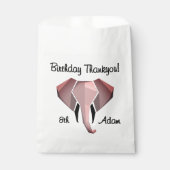 Geometrie Elephant Head Verjaardag Leeftijd en Naa Bedankzakje (Voorkant)