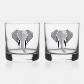 Geometrie Elephant Head Whisky Glas (Voorkant)