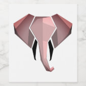 Geometrie Elephant Head Wijn Etiket (Enkel label)