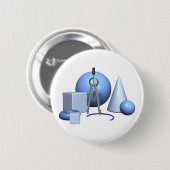 Geometrie en geometrische vormen ronde button 5,7 cm (Voorkant /achterkant)