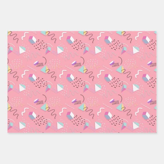 Geometrie en vierkant inpakpapier vel (Voorkant 3)