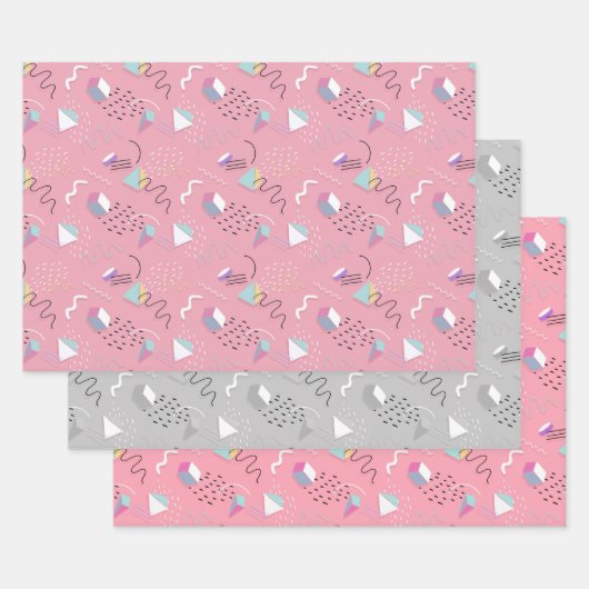 Geometrie en vierkant inpakpapier vel (Set)