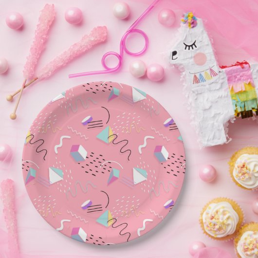 Geometrie en vierkant papieren bordje (Feest)