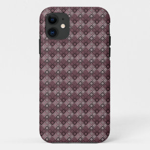 Geometrie etnische patchwork bruin bordeauxrood Case-Mate iPhone case