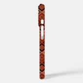 Geometrie etnische patchwork bruin oranje Case-Mate iPhone case (Achterkant / Links)