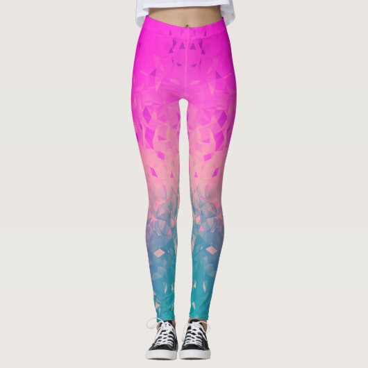 Geometrie - fluorescentie leggings (Voorkant)