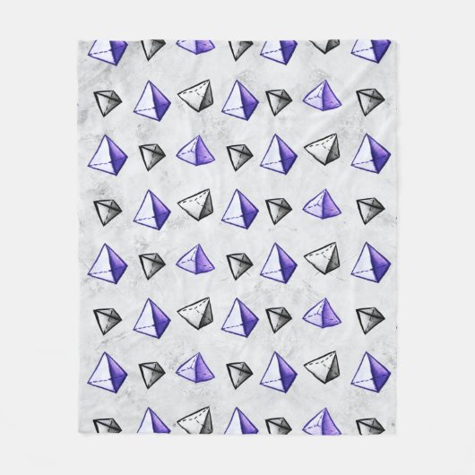 Geometrie Geek Piramide Patroon Fleece Deken (Voorkant)