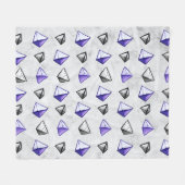 Geometrie Geek Piramide Patroon Fleece Deken (Voorkant (Horizontaal))