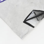 Geometrie Geek Piramide Patroon Fleece Deken (Hoek)